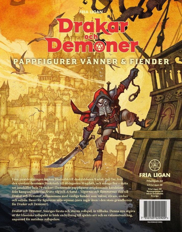 Drakar och Demoner pappfigurer Vänner & fiender Drakar och Demoner pappfigurer Vänner & fiender